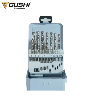 19PCS HSS Metal Drilling Drill Bit Set with Box